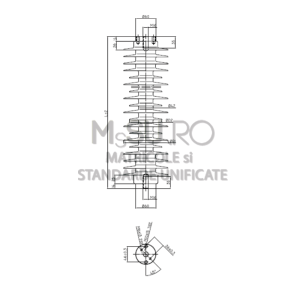 Izolator compozit suport pentru separatoare Driescher